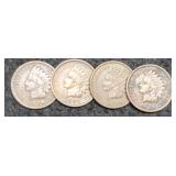 (4) Indian Head Cents: 1895 VF, 96 G, 97 G, 98 VF