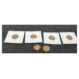 (6) Lincoln Cents: 1- Miss Struck, 5- Waffled