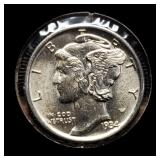 1934 M. Dime CH BU Split Bands