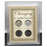 Display w/ 4 Quarters inc/ 2 Silver