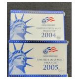 (2) 11 Coin Proof Sets 2004, 05