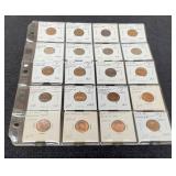 (20) Noted Errors In Lincoln Cents 1953-1977