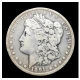 1891-CC Morgan Dollar VF20