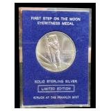 26 Gram Sterling Silver "First Step On The Moon"