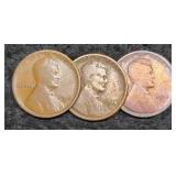(3) L. Cents 1914-S, 1915-P&D