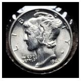 1945-S Mercury Dime CH BU+