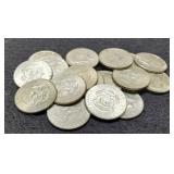 (20) 40% Silver Kennedy Half Dollars