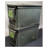 (2) Ammo Boxes 11"x7"x6"