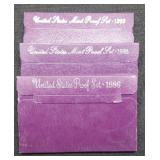(3) Proof Sets: 1986, 89, 91