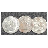 (3) 1920 Bonn 10 Pfennig "Beethoven" Coins