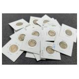 (20) 1936 Buffalo Nickels 10-P, 5-D, 5-S