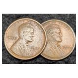 (2) 1909 L. Cents P & VDB