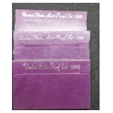 (3) Proof Sets 1986, 88, 89