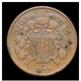 1870 Two Cent Partial WE