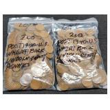 (4) Hundred Wheat Cents 1940 Up Sold By