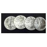 (4) 1992 Silver Eagles