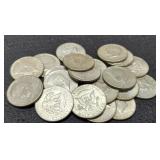 (20) 40% Silver Kennedy Half Dollars
