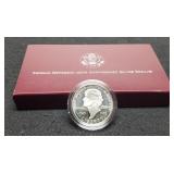 1993-S Proof Silver Dollar Comm. T. Jefferson w/