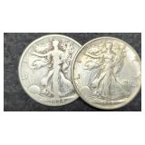 (2) W. Liberty Half Dollars 1934-S, 1935