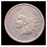 1874 Indian Head Cent w/ Liberty