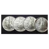 (4) 1992 Silver Eagles