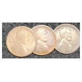 (3) 1911 L. Cents P,D,S