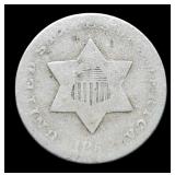 1852 Silver Three Cent