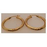 14 K Gold Earrings 1.7 G