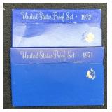 1971 & 1972 Proof Sets