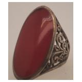 Sterling Silver?? Ring, Size 8 1/2 w/