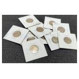 10 Different Date Buffalo Nickels