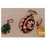 3 Small 14 Kt. Gold Tested Charms 3.9 Grams