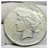 1923-S Peace Dollar AU