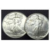 2 Silver Eagles 1990, 1991