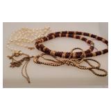 4 Costume Necklaces: