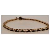 10 Kt. Gold Bracelet w/ Stones 7.3 Grams