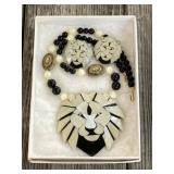 Lee Sands Lion Necklace & Earrings
