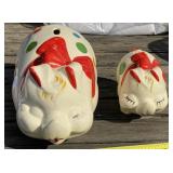 2 - Ceramic Pig Banks