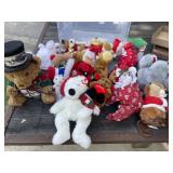 Tote Full of Plush Animals