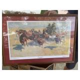 Framed Frederic Remington Print