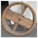 34" Wood Wheel/Pulley