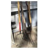 Manure Forks, Shovels, Post Auger