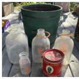 Staved Bucket and Dairy Bottles