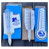 Rain Gauges and Advertising Thermometers