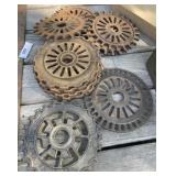 Lot of Iron Planter Plates