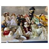 Large Lot of Porcelain Collector Dolls