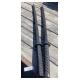 2 - Wood Practice Samurai Swords