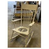 Painted Antique Pressed Back Oak Rocker