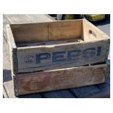 Pepsi and RC Wood Soda Crates