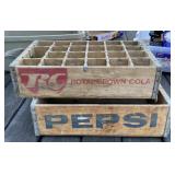 Pepsi and RC Wood Soda Crates